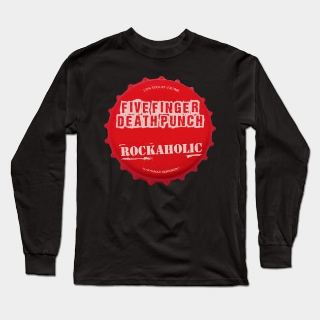 five finger dead ll rockaholic Long Sleeve T-Shirt by claudia awes